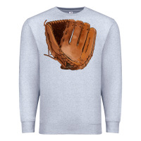 Heather Grey baseball glove Premium Sweatshirt - FaDigitalArtStudio