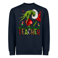 Navy Christmas Character Heavyweight Sweatshirt - NancyCooperArtShop
