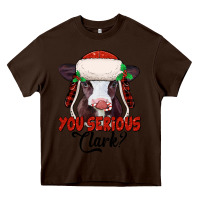 Chocolate Brown you serious clark baby cow Heavy Core Tee - Jasminsmagicworld