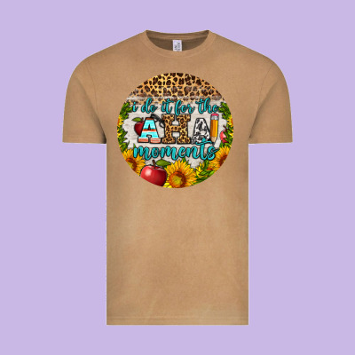I Do It For The Aha Moments Round Earring Vintage Tee Designed By Bundleandbundleshop