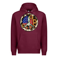 Burgundy Peace sign Premium Hoodie - JahusDesignShop