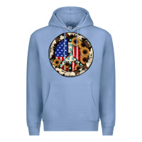 Colony Blue Peace sign Premium Hoodie - JahusDesignShop