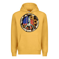 Mustard Peace sign Premium Hoodie - JahusDesignShop