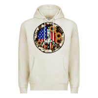 Oatmeal Heather Peace sign Premium Hoodie - JahusDesignShop