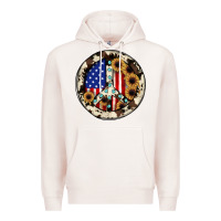 Pale Pink Peace sign Premium Hoodie - JahusDesignShop