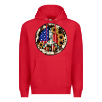 Red Peace sign Premium Hoodie - JahusDesignShop