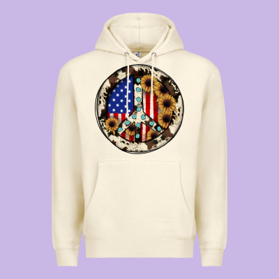 Peace Sign Premium Hoodie Designed By Jahusdesignshop