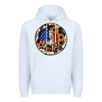 White Peace sign Premium Hoodie - JahusDesignShop