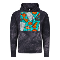 Cloud Black basketball uniform and hoop seamless pattern Vintage Hoodie - BundleAndBundleShop