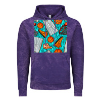 Cloud Purple basketball uniform and hoop seamless pattern Vintage Hoodie - BundleAndBundleShop