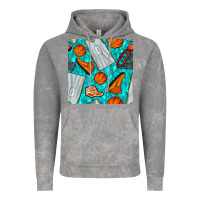 Cloud Rock basketball uniform and hoop seamless pattern Vintage Hoodie - BundleAndBundleShop