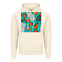 Vintage Artic basketball uniform and hoop seamless pattern Vintage Hoodie - BundleAndBundleShop
