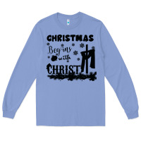 Colony Blue Christmas Begins With Christ Long Sleeve Tee - Bettercallsaul