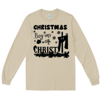 Mushroom Christmas Begins With Christ Long Sleeve Tee - Bettercallsaul