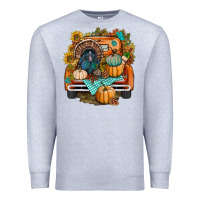 Heather Grey thanksgiving truck bbs Premium Sweatshirt - BundleAndBundleShop