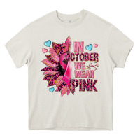 Cream In october we wear pink Heavy Core Tee - NancyCooperArtShop
