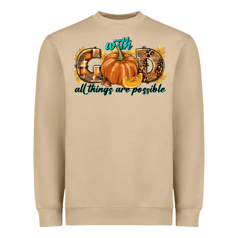 With God All Things Are Possible Heavyweight Sweatshirt by texasbilliewilder | Teevron