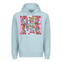 Blue Mist Happy Easter bunnies eggs 20oz skinny tumbler Premium Hoodie - OliviaCreatesArt