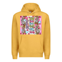 Mustard Happy Easter bunnies eggs 20oz skinny tumbler Premium Hoodie - OliviaCreatesArt