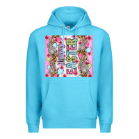 Ocean Blue Happy Easter bunnies eggs 20oz skinny tumbler Premium Hoodie - OliviaCreatesArt