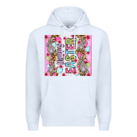 White Happy Easter bunnies eggs 20oz skinny tumbler Premium Hoodie - OliviaCreatesArt