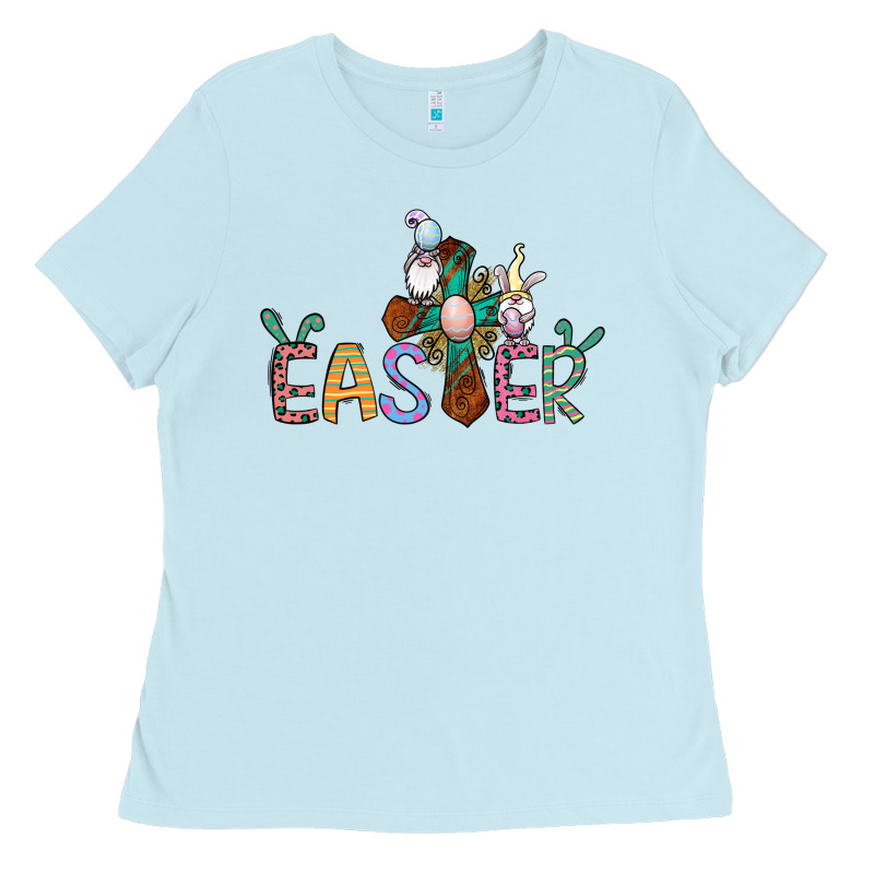 Cross Rabbit Easter Gnomes Ladies Tee by Jasminsmagicworld | Teevron