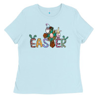 Baby Blue cross rabbit easter gnomes Ladies Tee - Jasminsmagicworld