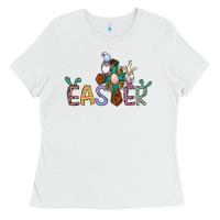 White cross rabbit easter gnomes Ladies Tee - Jasminsmagicworld