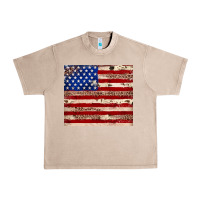 French Oak American flag leopard cowhide Urban Heavy Tee - JahusDesignShop