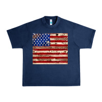 Navy American flag leopard cowhide Urban Heavy Tee - JahusDesignShop