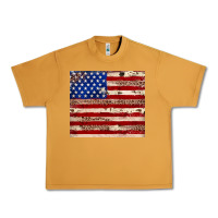 Peanut Butter American flag leopard cowhide Urban Heavy Tee - JahusDesignShop