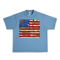 Pebble Blue American flag leopard cowhide Urban Heavy Tee - JahusDesignShop