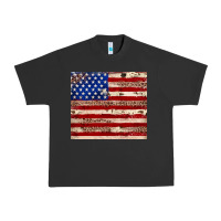 Pigment Black American flag leopard cowhide Urban Heavy Tee - JahusDesignShop