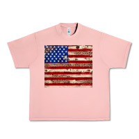 Salmon American flag leopard cowhide Urban Heavy Tee - JahusDesignShop