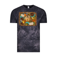 Cloud Black fall pumpkin background Vintage Tee - BundleAndBundleShop