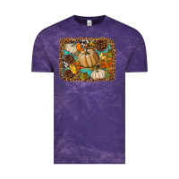 Cloud Purple fall pumpkin background Vintage Tee - BundleAndBundleShop