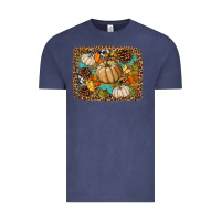 Vintage Denim fall pumpkin background Vintage Tee - BundleAndBundleShop