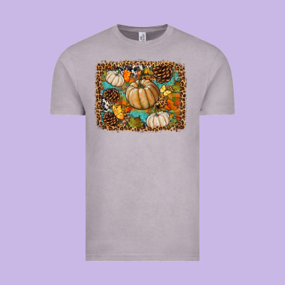 Fall Pumpkin Background Vintage Tee Designed By Bundleandbundleshop