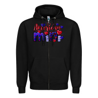Black American Mini  4th of July Zipper Hoodie - CowGirlArtShop