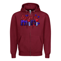 Burgundy American Mini  4th of July Zipper Hoodie - CowGirlArtShop