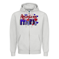 Dove Grey American Mini  4th of July Zipper Hoodie - CowGirlArtShop