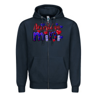 Navy American Mini  4th of July Zipper Hoodie - CowGirlArtShop
