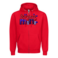 Red American Mini  4th of July Zipper Hoodie - CowGirlArtShop