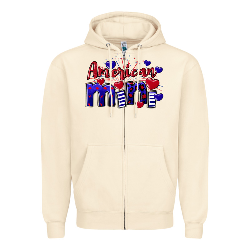 American Mini  4th Of July Zipper Hoodie by CowGirlArtShop | Teevron