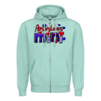 Seafoam American Mini  4th of July Zipper Hoodie - CowGirlArtShop