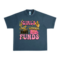 Midnight Navy girls just wanna have funds Urban Heavy Tee - LillyAllenDesigns