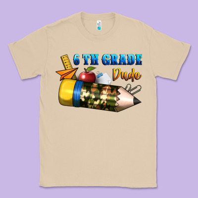 6 Th Grade Dude Classic Tee Designed By Bundleandbundleshop
