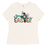 Bone cross rabbit gnomes happy easter Ladies Tee - Jasminsmagicworld