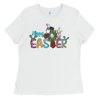 White cross rabbit gnomes happy easter Ladies Tee - Jasminsmagicworld