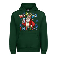 Forest Green ho ho ho im loaded Urban Hoodie - CowhideDigitalArt